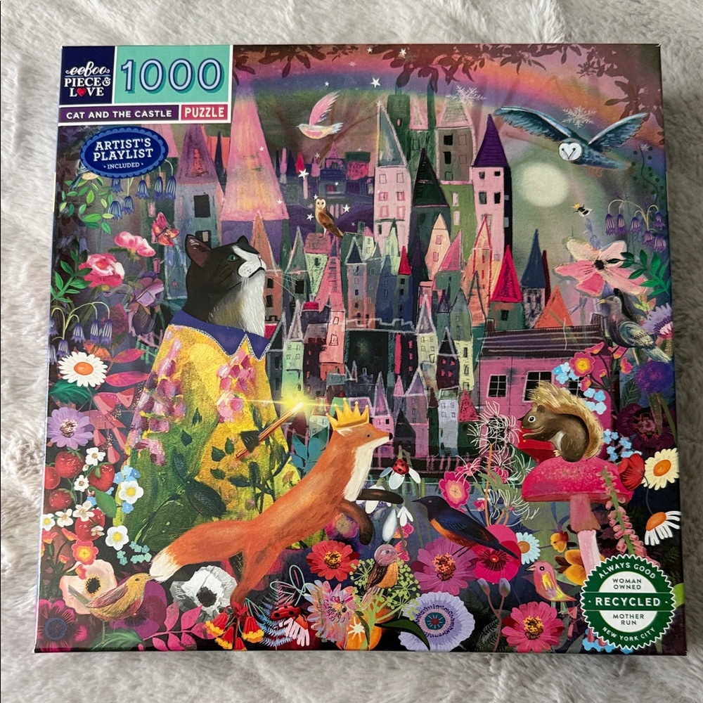 Eeboo Piece & Love 1000 Piece - Puzzle Cat and the Castle